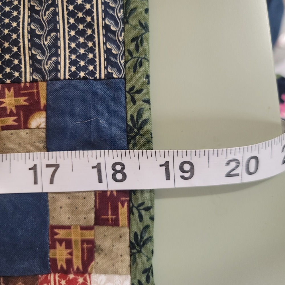 Cottagecore Handmade Quilted Patchwork Table Runner Placemat Rustic Country 2 pc - Picture 7 of 9